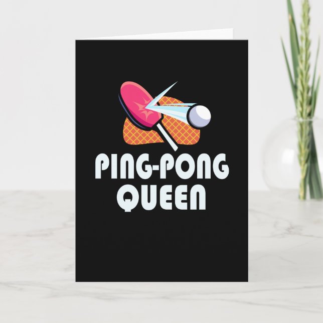 Ping Pong Table Tennis Women Player Card (Front)