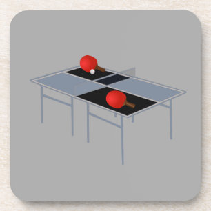 Ping Pong Table With Bats And Ball, Coaster