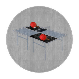 Ping Pong Table With Bats And Ball, Cutting Board