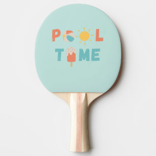 Ping Pong temps de la piscine. Raquette de ping-pong