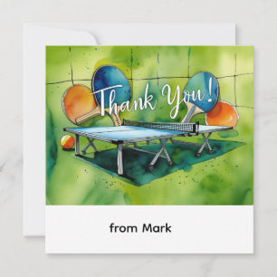 Ping Pong Thank You Card