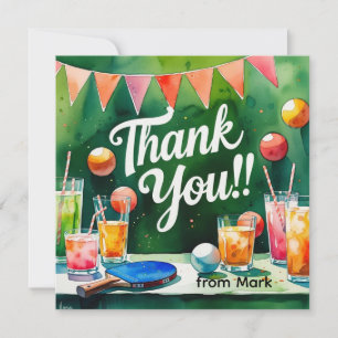 Ping Pong Thank You Card
