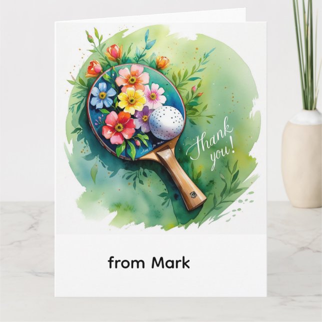 Ping Pong  Thank You Card (Front)