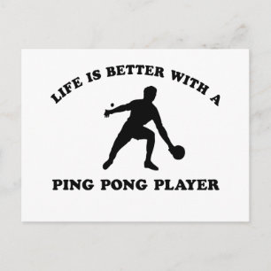 Ping Pong Vector Design Postcard