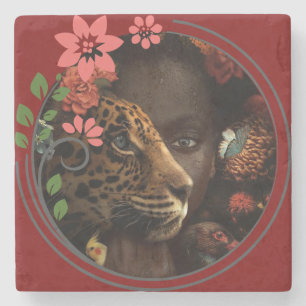 Ping pong vibes stone coaster