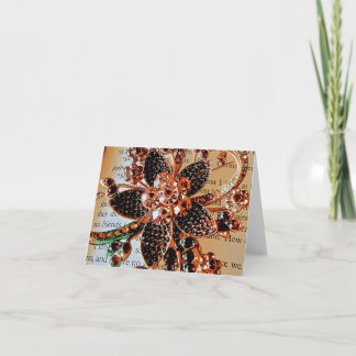 Pingle rouge à bijoux sur carte d'impression ou té