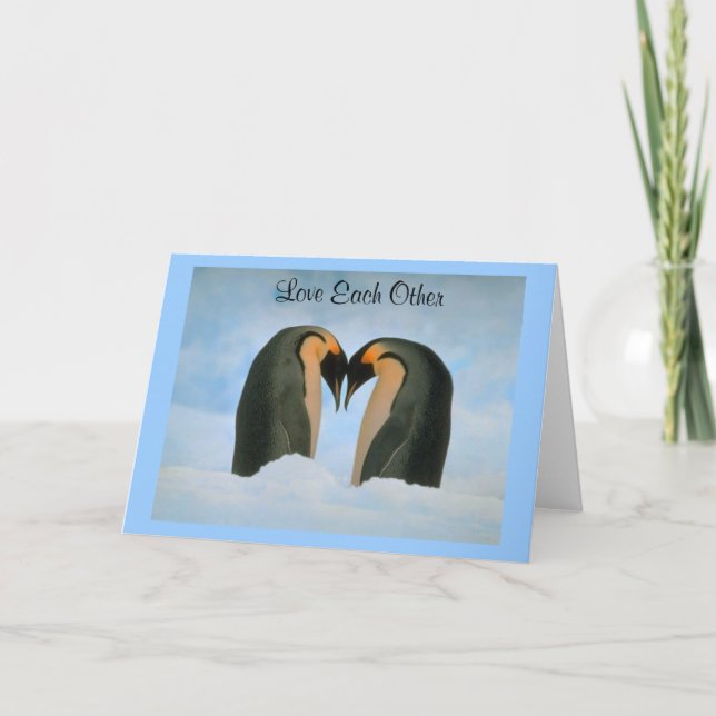 Pingouin-Amour carte (Devant)
