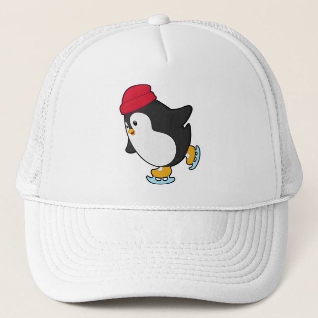 Pingouin au patinage sur glace avec Casquette (Devant)