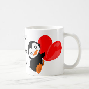 Pingouin avec le coeur - tasse