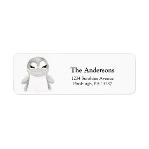 Pingouin avec masque Adresse de retour