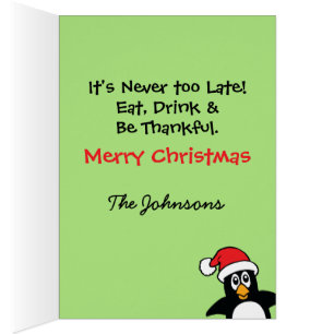Pingouin de Noël mignon Il n'est jamais trop tard 