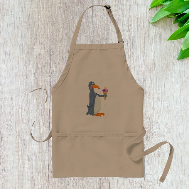 Pingouin drôle avec tablier de glace (Créateur téléchargé)