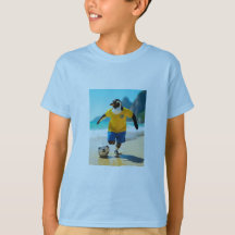 pingouin jouant au t-shirt de football