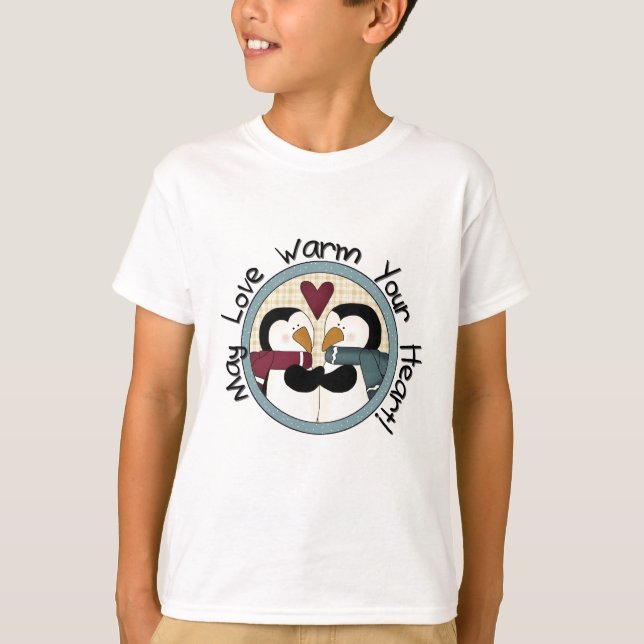 Pingouin Love T-shirts et cadeaux de vacances (Devant)