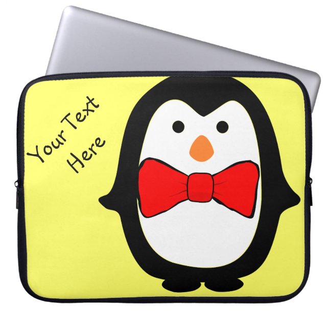 Pingouin mignon avec Cravate Bow rouge Sac électro (Devant)