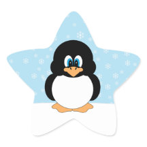 Pingouin mignon avec Stickers Flakes