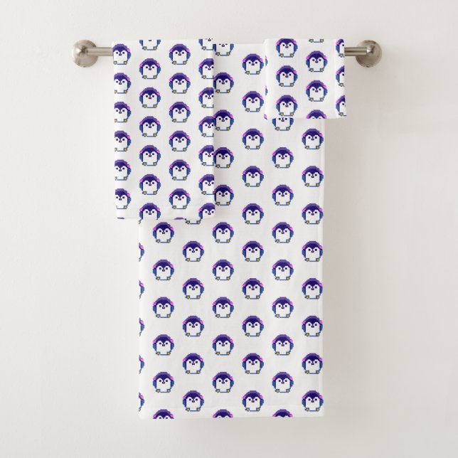 Pingouin mignon pixin bébé jetez oreiller (En situation)