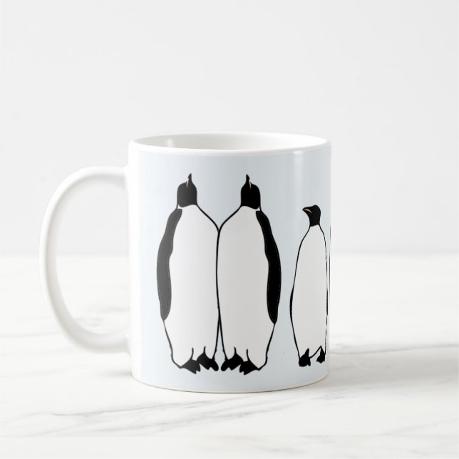 Pingouin Oiseau de neige Mug de café d'hiver (Gauche)