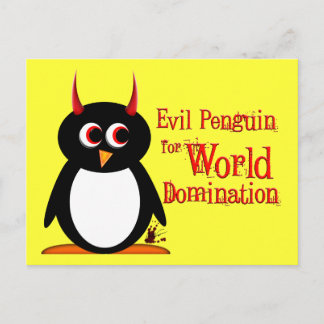 Pingouin pour carte postale World Domination