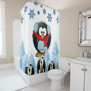 Pingouin rideau de douche