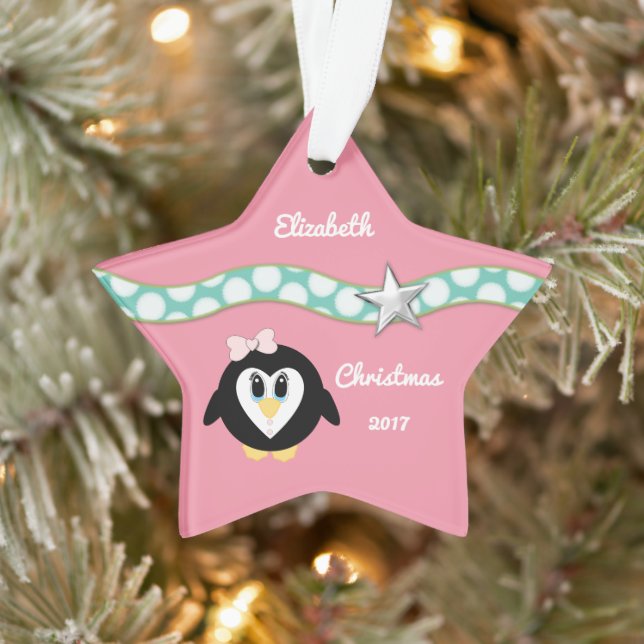 Pingouin rose de Noël (Arbre)