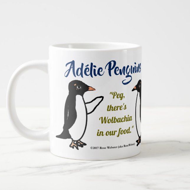Pingouins Adélie 20 oz. mug par RoseWrites (Gauche)