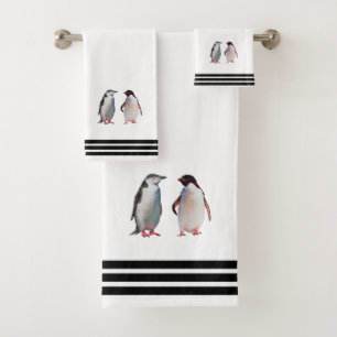 Pingouins personnalisés et trois bandes noires sur