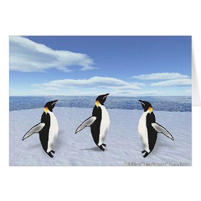 Pingouins sur cartes de glace (Devant horizontal)