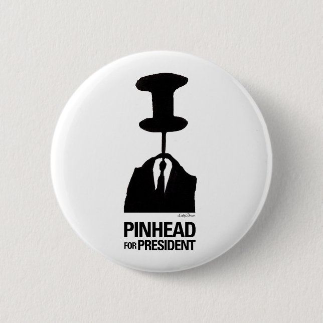 Pinhead For President 2 Inch Round Button (Front)