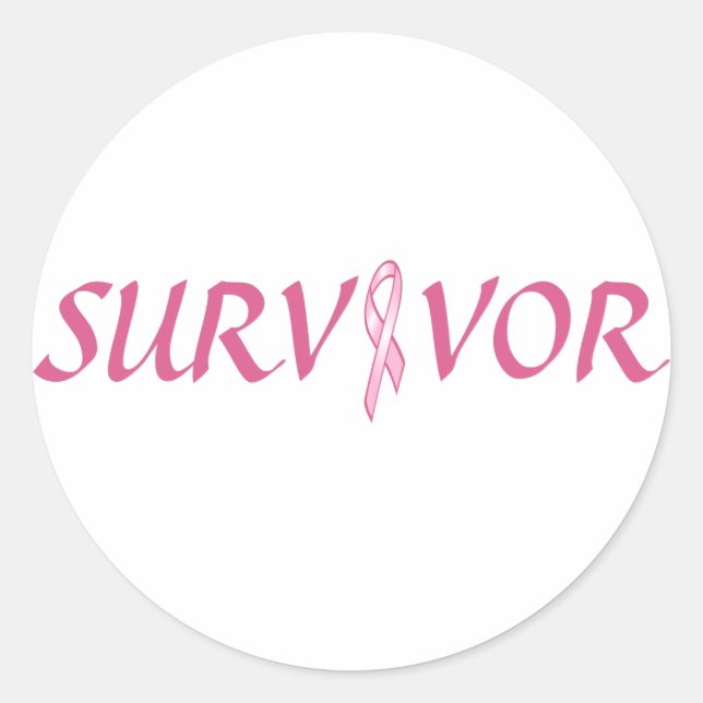 pink_14 classic round sticker (Front)