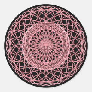 Pink 1 classic round sticker