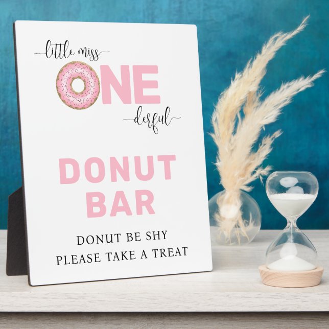 Pink 1st Birthday Mom-osa Bar  Plaque (Side)