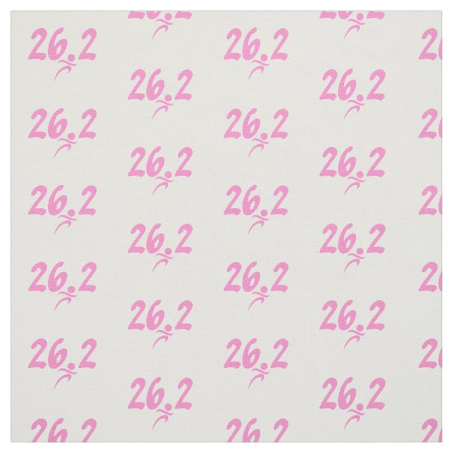 Pink 26.2 marathon fabric (Swatch)