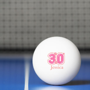 Pink 30th Birthday PING P Gift – 30 Years Elegant  Pong Ball