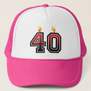 Pink 40th Birthday Trucker Hat