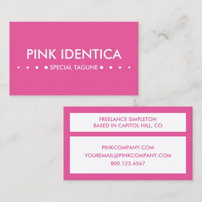 PINK 4dots Business Card (Front/Back)