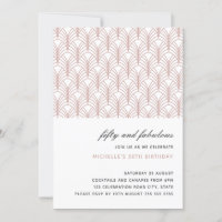 Pink 50 and Fabulous Art Deco 50th birthday