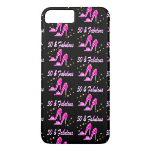 PINK 50 AND FABULOUS BIRTHDAY SHOE DESIGN Case-Mate iPhone CASE