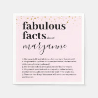 Pink 50 and Fabulous Fun Fact Birthday Party