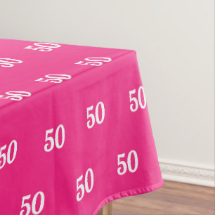 Pink 50th Birthday party nappe design motif