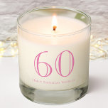 Pink | 60th Birthday | Scented Jar Candle<br><div class="desc">Introducing our personalized 60th Birthday Scented Candle - the perfect gift for anyone celebrating this milestone occasion! Featuring elegant pink typography and the recipient's name, this 60th Birthday Scented Candle is fully customizable, adding a special touch and making it a one-of-kind keepsake that the recipient will treasure for years. Personalize...</div>