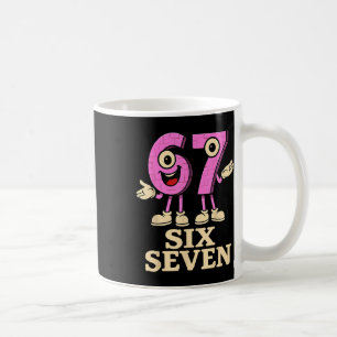 Pink 67 Six Seven 6-7 - Funny Italian Brainrot Kid Coffee Mug