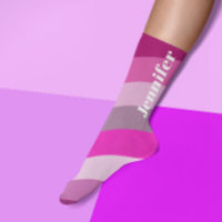 Pink 70s Stripes Personalized name 