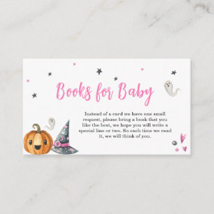 Pink A Little Boo Halloween Books for Baby Enclosure Card