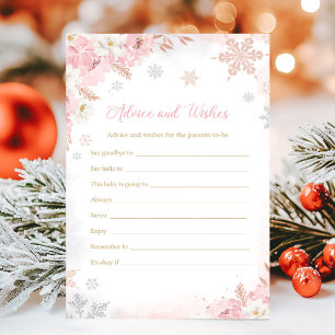 Pink A Little Snowflake Advice and Wishes Game