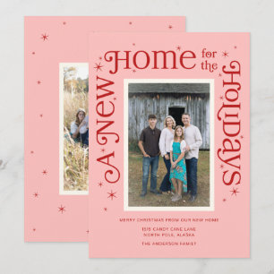 Pink A New Home for the Holidays Photo  Holiday Card