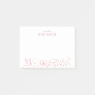 Pink A Note From Cute Dog Animal Sketch Notes