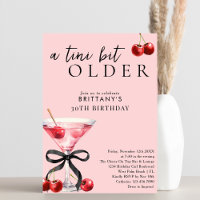 Pink A Tini Bit Older Cherry Martini 30th Birthday
