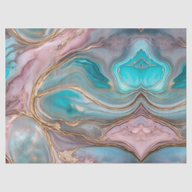 Pink Abalone Decoupage Tissue Paper (Front)