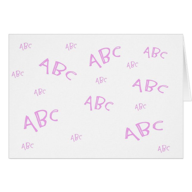Pink  ABCs (Front Horizontal)
